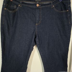 Forever 21 Dark Blue Plus Sizes Women's Ankle Jeans